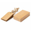 Cadeau tags/labels - kraftpapier/karton aan touwtjes - 10x stuks - 5 x 9 cm - Cadeauversiering