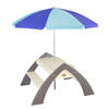 AXI Delta Picknicktafel / Zandtafel / Watertafel voor kinderen met parasol Multifunctionele Picknick tafel van hout in