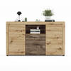 Fly dressoir 3 deuren, 1 plank eik decor.