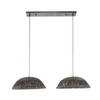 Hoyz Collection - Hanglamp 2x Dome Waterhyacint - Zwart Nikkel