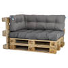 2L Home & Garden Palletkussenset Metro Grijs - 3 delige set