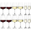 Leonardo Wijnglazenset (Rode wijnglazen + Witte wijnglazen + Champagneglazen) Paladino 12-delig