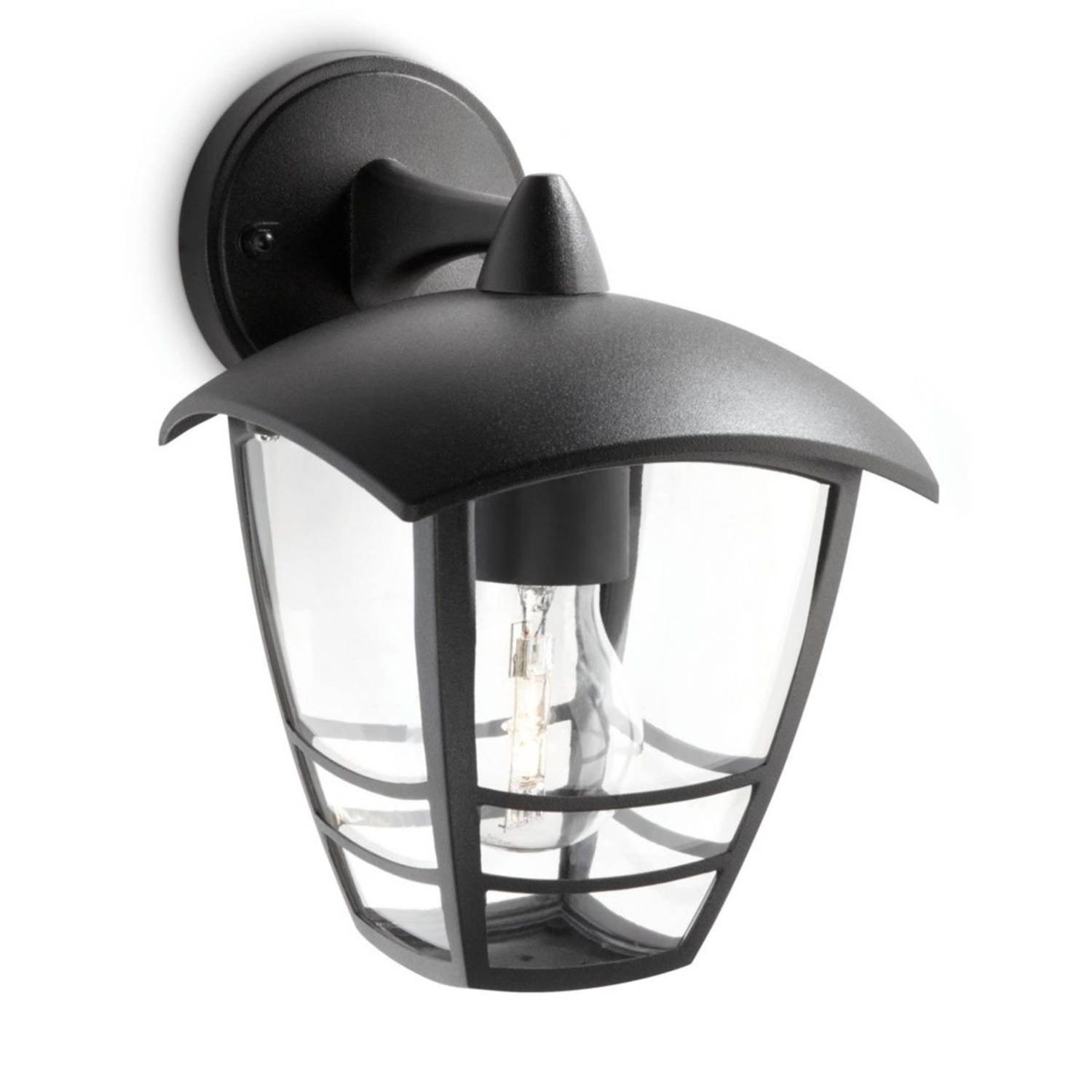 Philips mygarden creek wandlamp 230 v 60 w e27 zwart