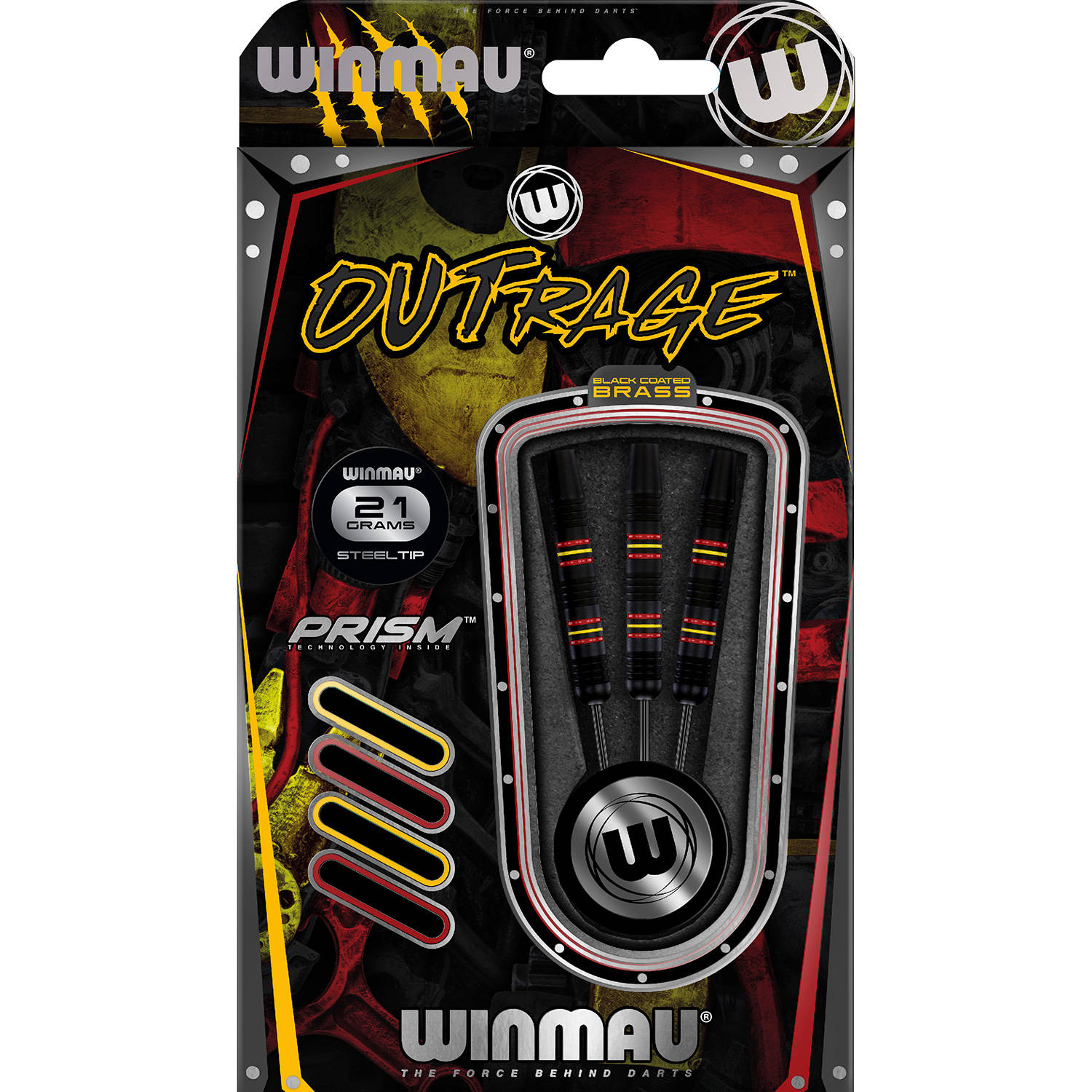 Winmau Outrage Steeltip Darts Brass 21gr