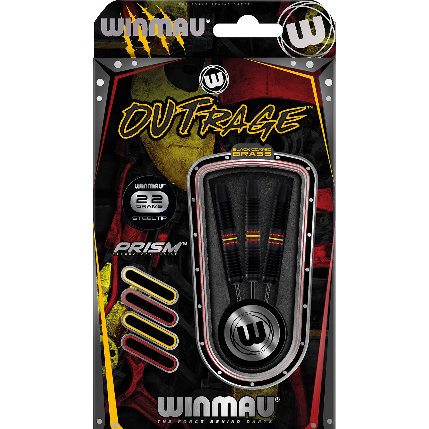 Winmau Outrage Steeltip Darts Brass 22gr