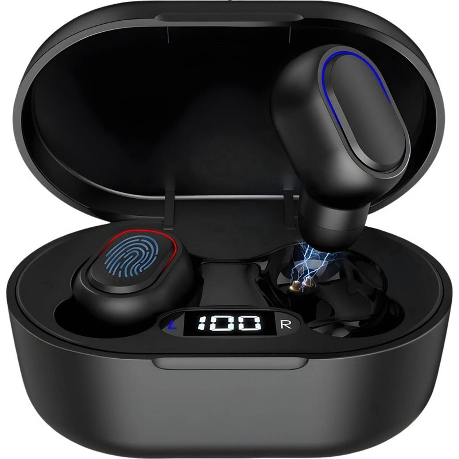 Draadloze Bluetooth-oordopjes Sportruisonderdrukkende microfoon In-ear Compatibel met iPhone-Samsung