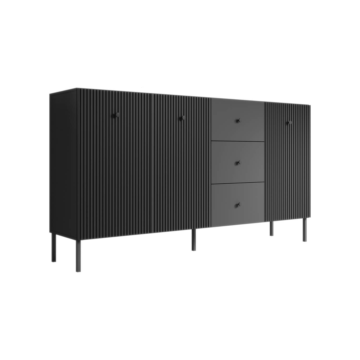 Meubella Dressoir Vermont Antraciet 180 cm