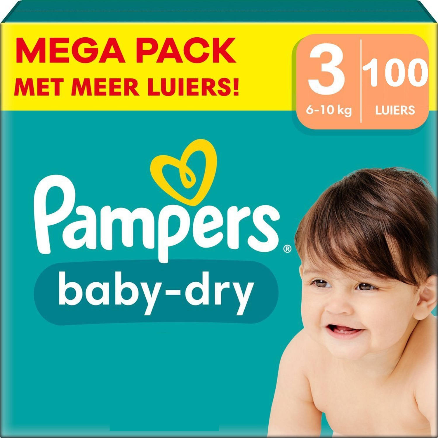 Pampers Baby Dry Maat 3 100 Luiers