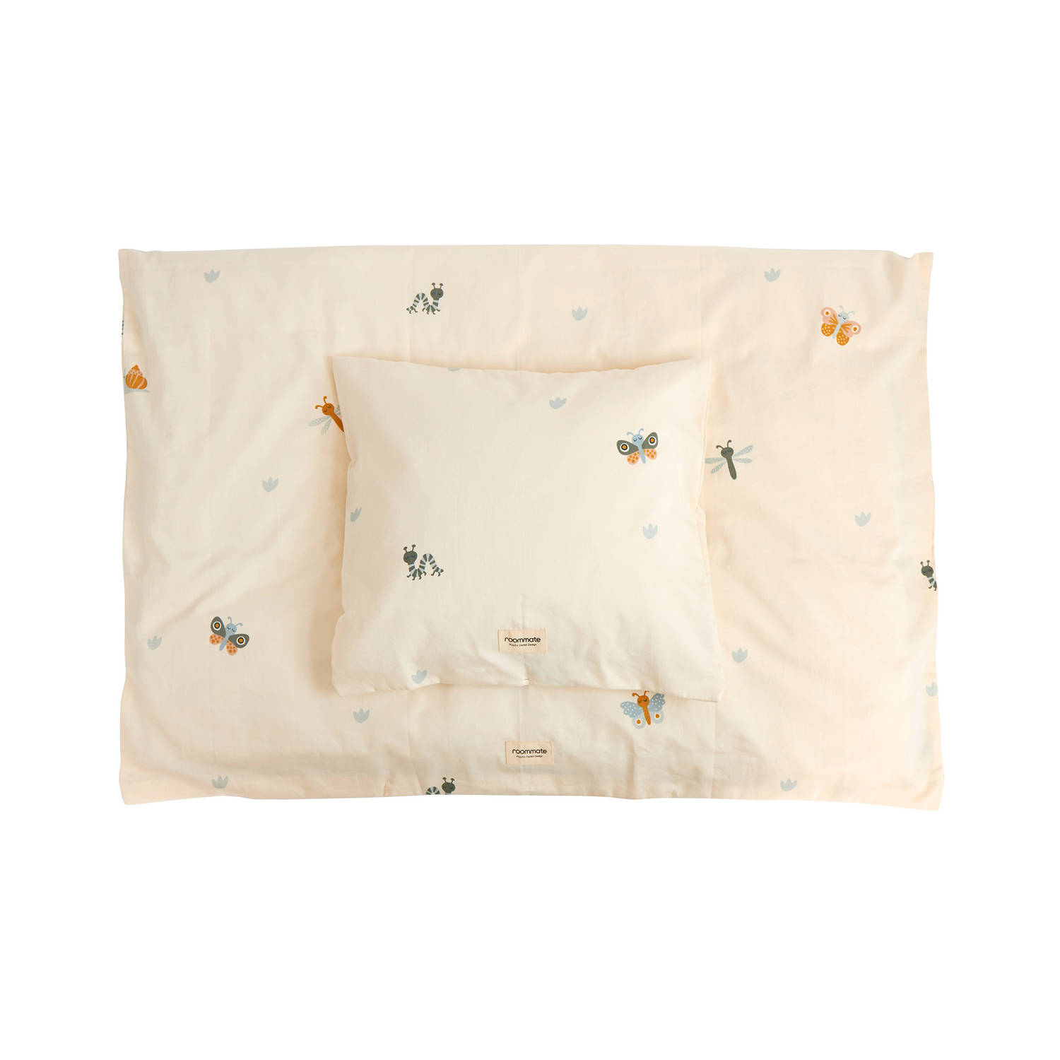Roommate beddengoed Baby Bugs 140 x 200 cm katoen crème