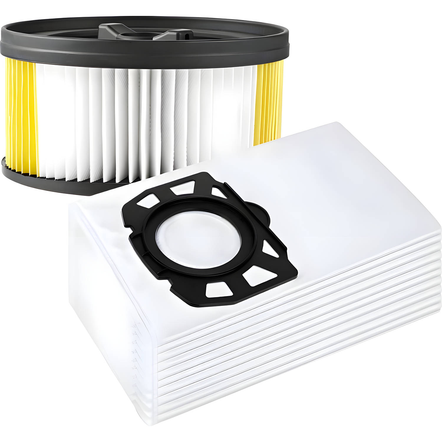 Stofzuigerzakken en patroon filter set geschikt voor Karcher WD4 / WD5 - WD4000 - 5999 - vervangt 6.414-960