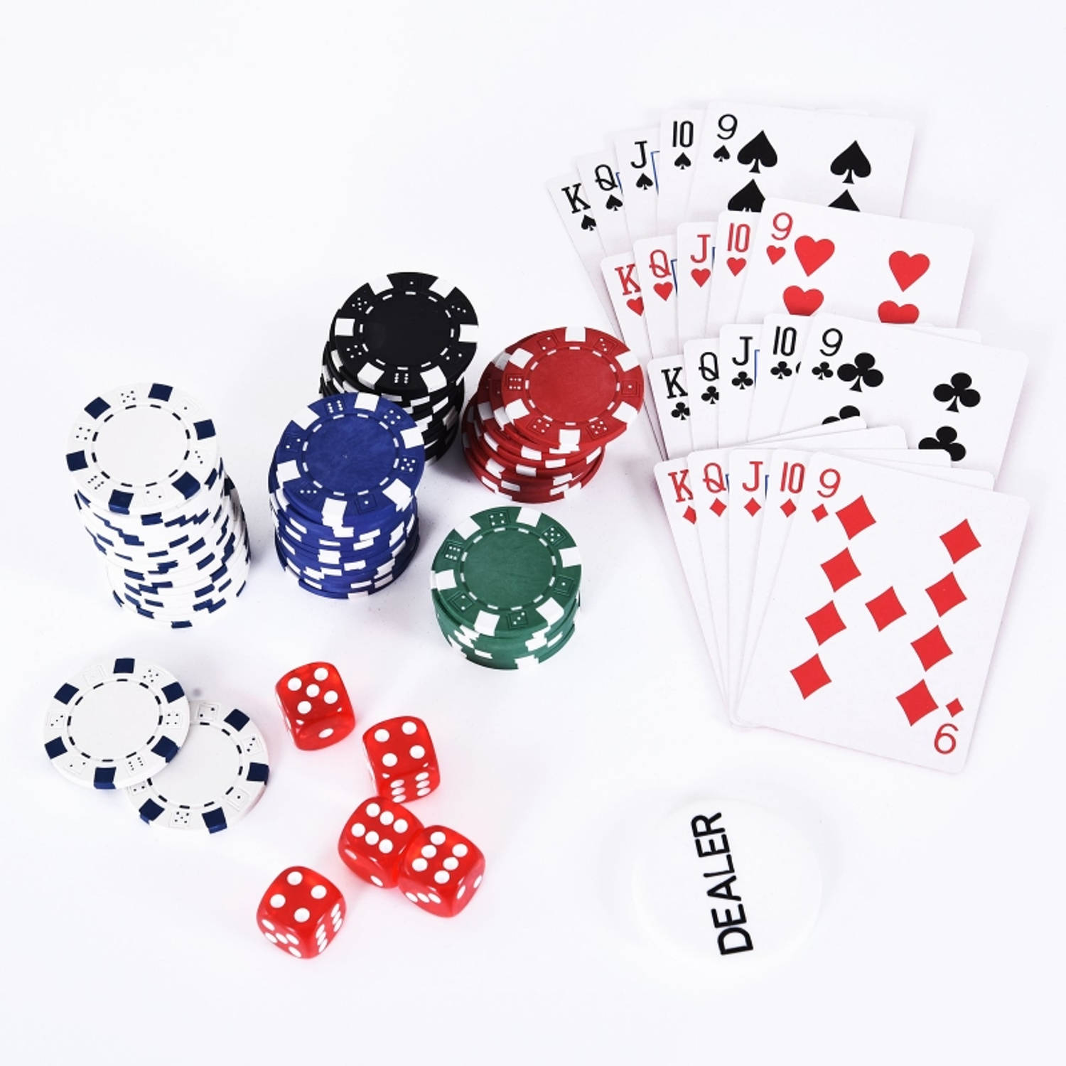 Pokerset Poker Poker chips 300 stuks Poker set 38x20,5x6,5 cm