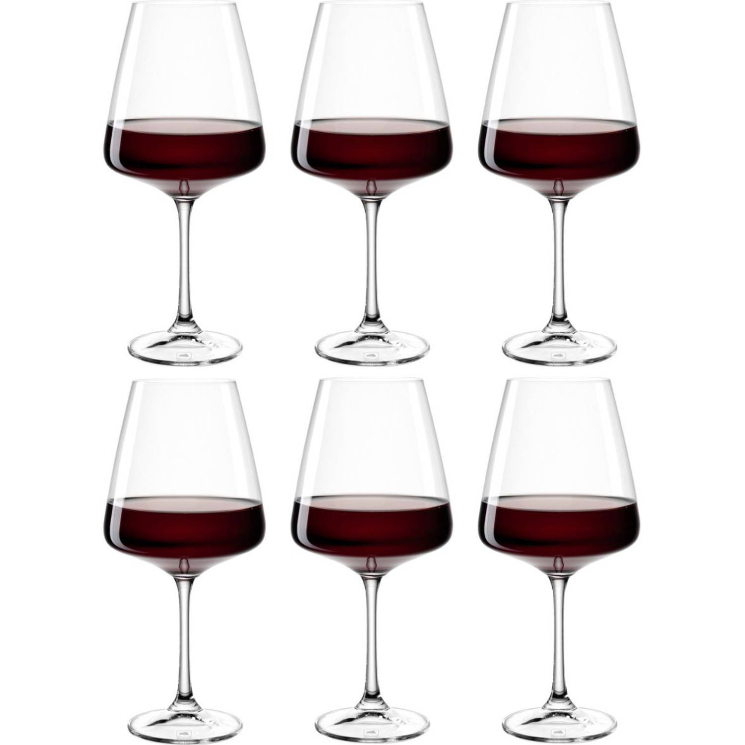 Leonardo Rode Wijnglazen Paladino - 660 ml - 6 stuks