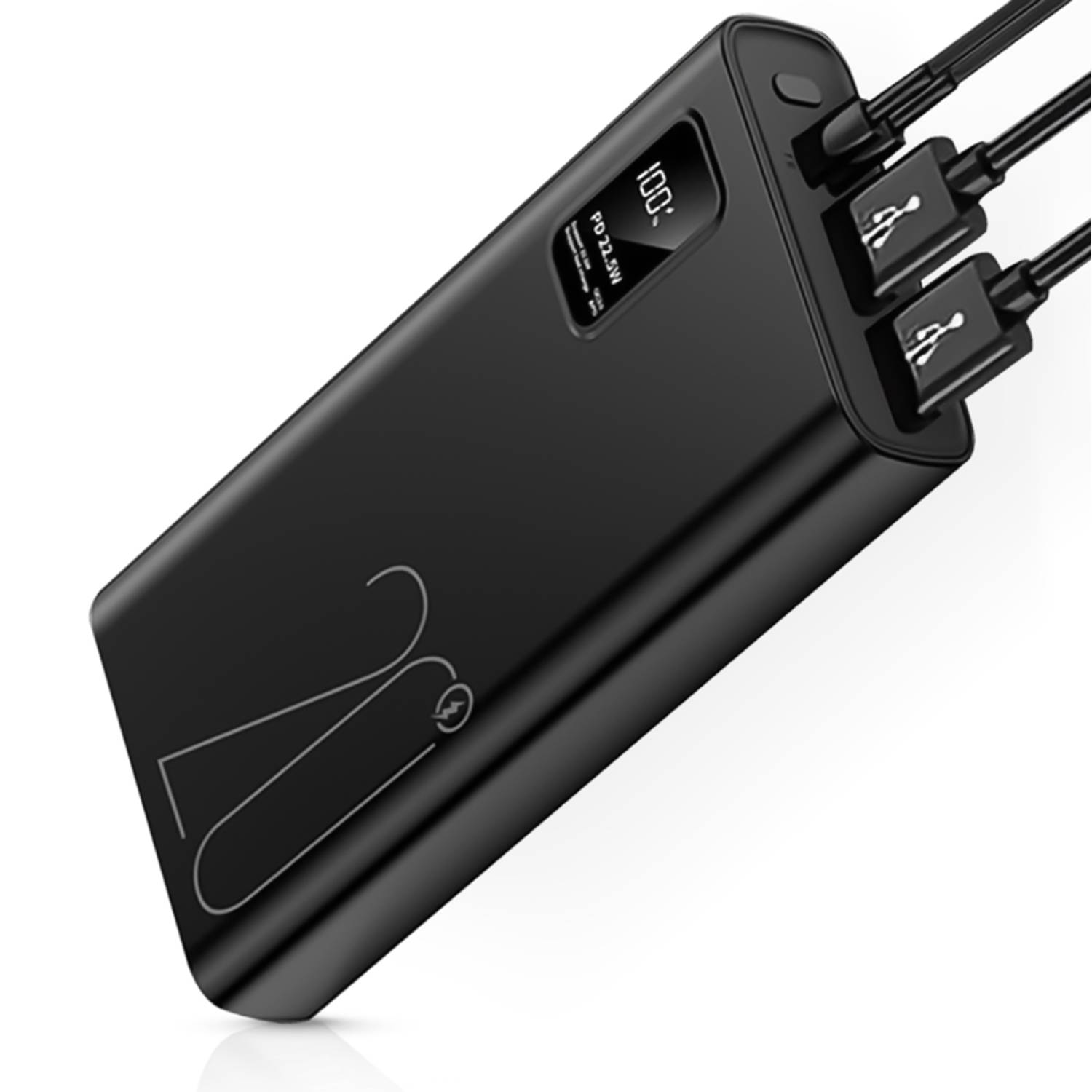 QuchiQ™ Draadloze Powerbank 20000mAh - Mobiele oplader - Draadloos Opladen - Externe oplaadbare batterij - Micro usb & C input - LED lampjes