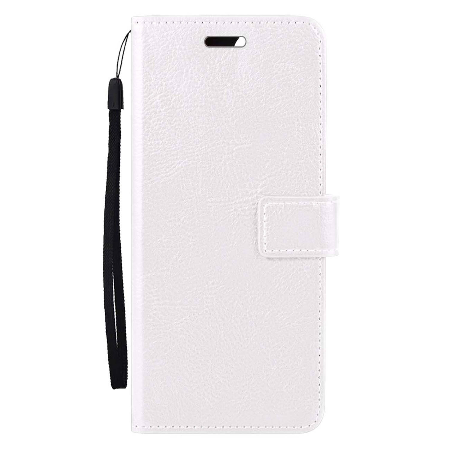 Basey Samsung Galaxy A25 Hoesje Book Case Kunstleer Cover Hoes -Wit
