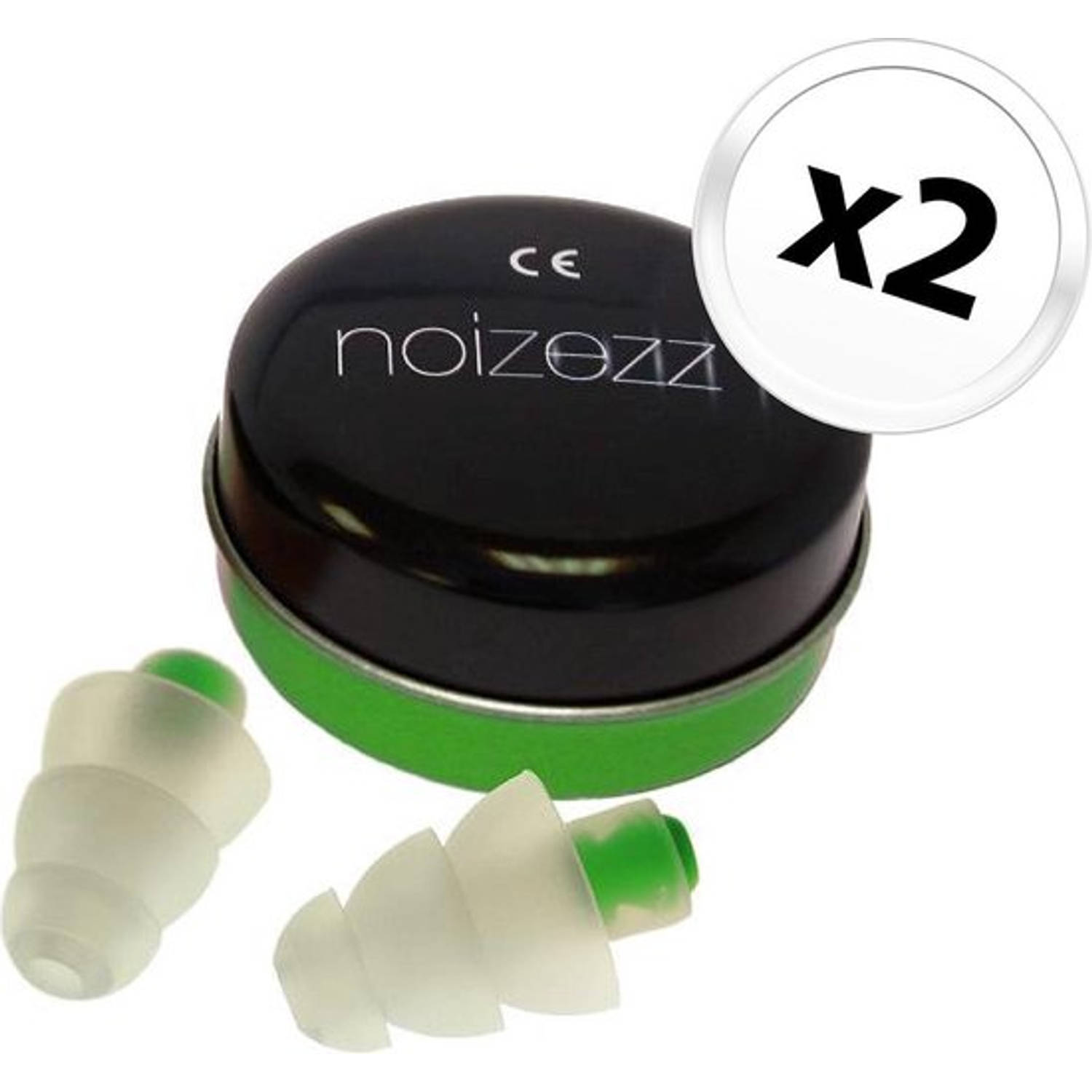 Noizezz plug & play green medium - 2 verpakkingen met 2 stuks