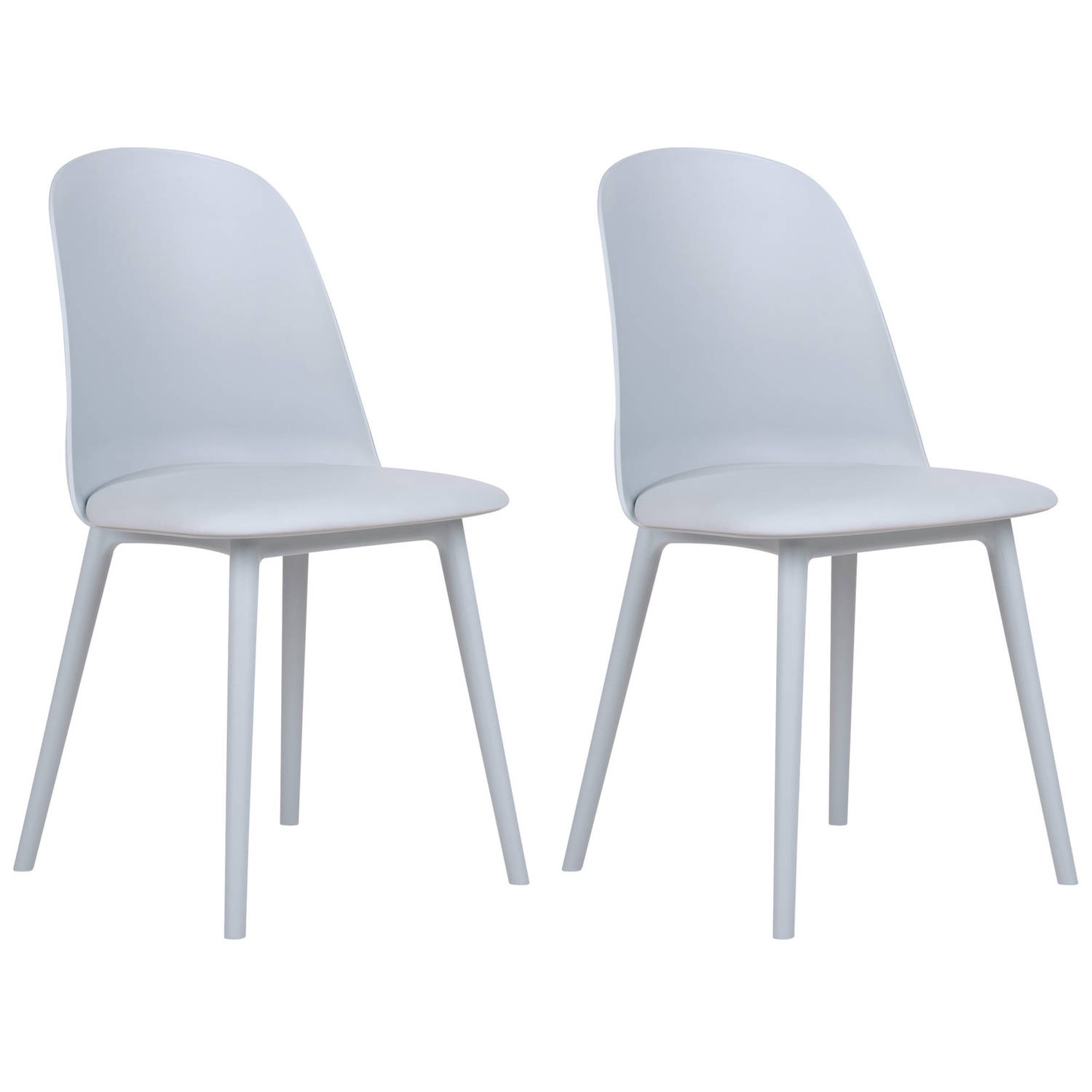 FOMBY - Set van 2 stoelen - Lichtblauw - Synthetisch materiaal
