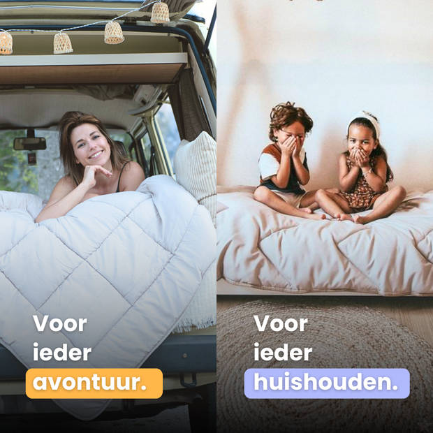 HappyBed Zwart 140x200 - Wasbaar dekbed zonder overtrek - Bedrukt dekbed zonder hoes