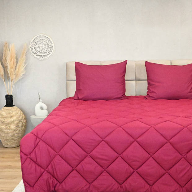 HappyBed Crimson Plum 200x220 - Wasbaar dekbed zonder overtrek - Bedrukt dekbed zonder hoes