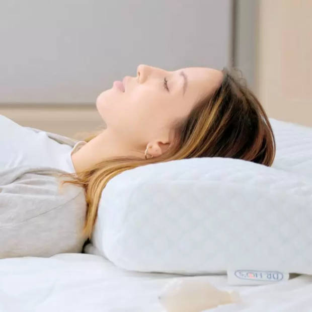 DR-HO'S Adjustable Pillow Queen Size - 50 x 80 cm - Verstelbare Hoogte - Incl. Luxe Satijnen Kussensloop