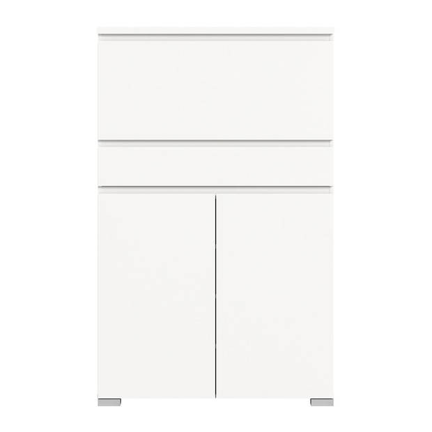 Shoelove schoenenkast 2 deuren, 1 klep, 1 lade 95x151cm wit.