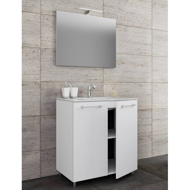 Gilos badkamer spiegel 60 cm wit.