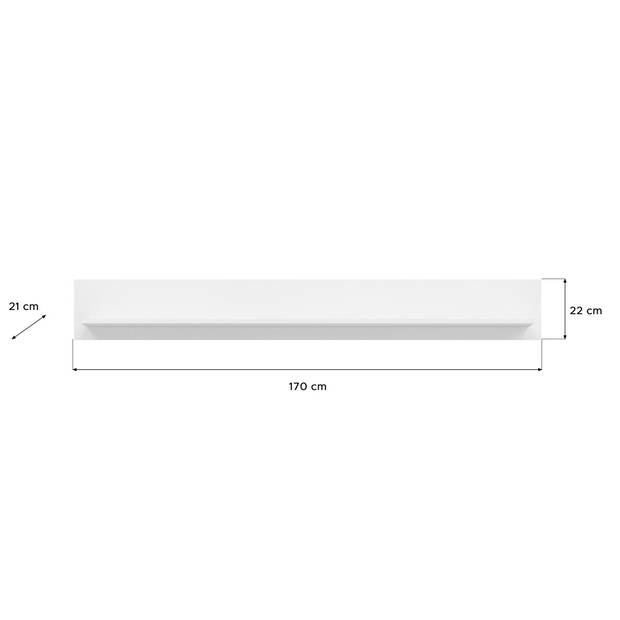 Skylight wandkast systeem 4 delen met licht hoog glans wit, wit, glas grijs.