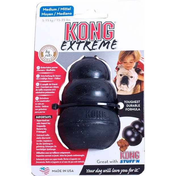 Kong - Origineel rubber medium zwart