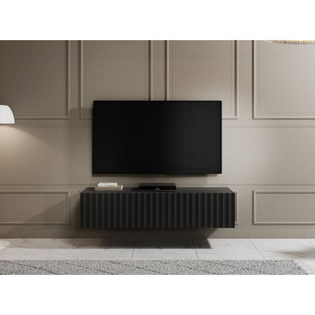 Meubella TV-Meubel William - Zwart - 150 cm