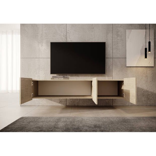 Meubella TV-Meubel Calabas - Eiken - Latten - 150 cm