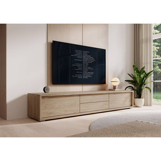 Meubella TV-Meubel Fortunato - Eiken - 180 cm - Met lades