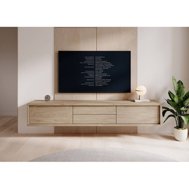 Meubella TV-Meubel Fortunato - Eiken - 180 cm - Met lades