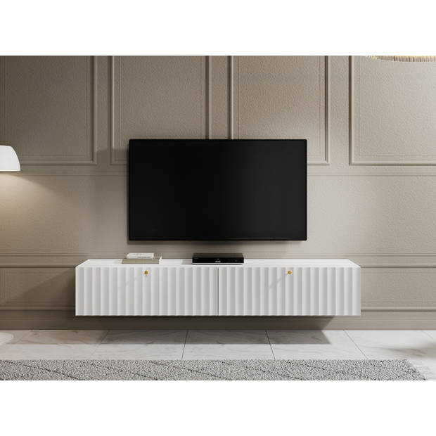 Meubella TV-Meubel William - Wit - 200 cm