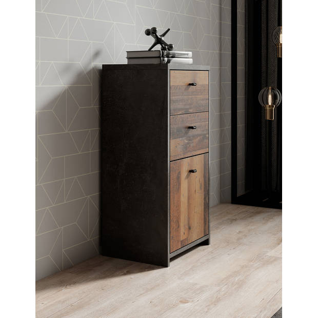 Meubella Dressoir Sahara - Old wood - Grijs - 40 cm