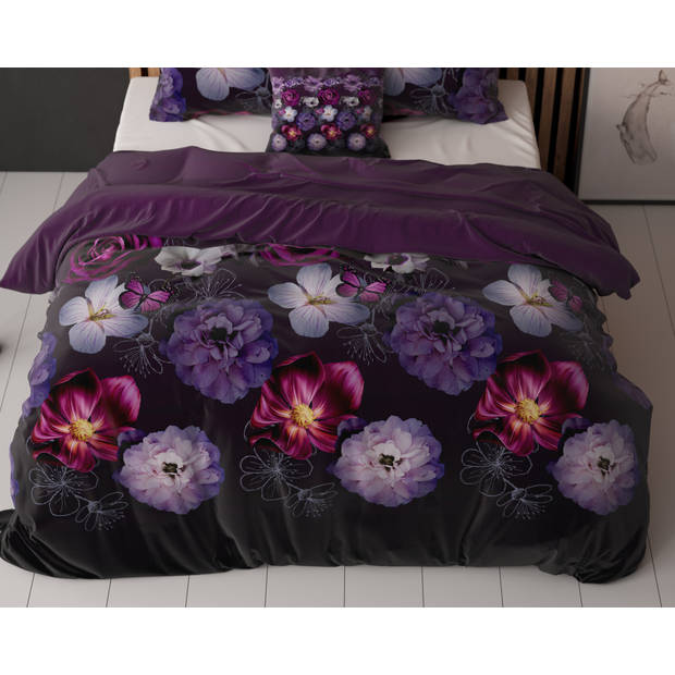 Sleeptime Magic Flower Dekbedovertrek - 140 x 200/220 + 1 60 x 70 cm kussensloop - Paars