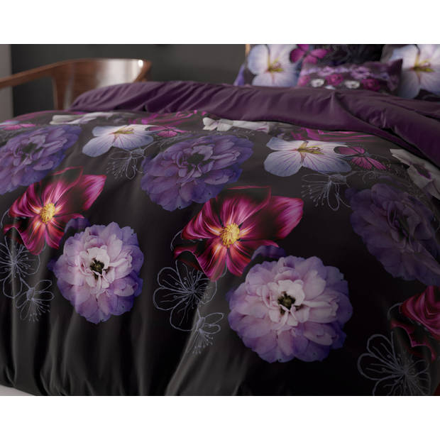 Sleeptime Magic Flower Dekbedovertrek - 140 x 200/220 + 1 60 x 70 cm kussensloop - Paars