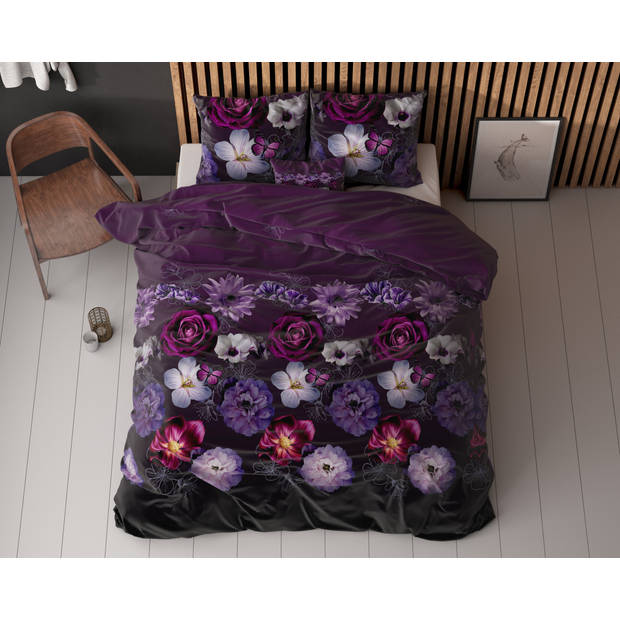 Sleeptime Magic Flower Dekbedovertrek - 140 x 200/220 + 1 60 x 70 cm kussensloop - Paars