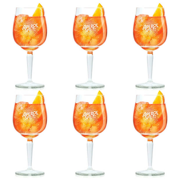 Aperol Spritz Glazen - 450 ml - 6 stuks