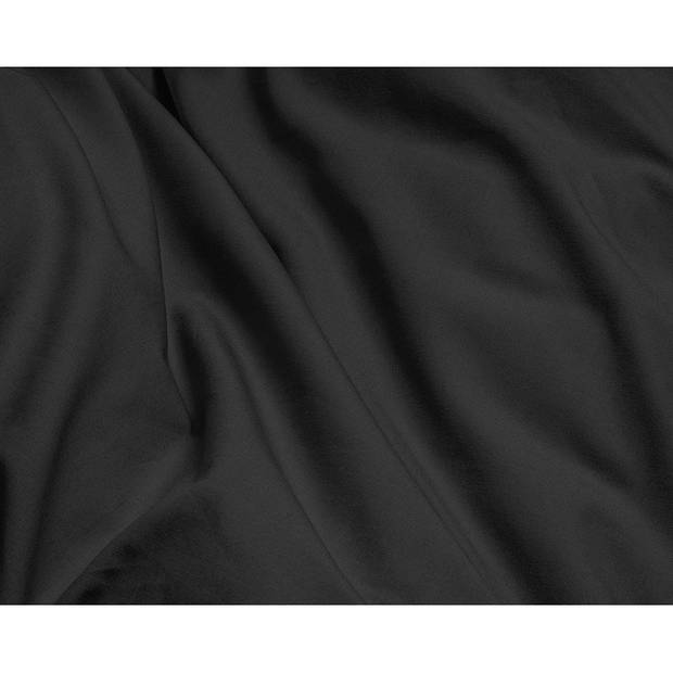 Luxe Egyptische Katoenen Dekbedovertrek Zwart Lits-Jumeaux 240x200/220 cm - Zeer Hoogwaardige Kwaliteit - Super Zacht