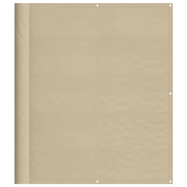 vidaXL Balkonscherm 120x700 cm 100% oxford polyester beige