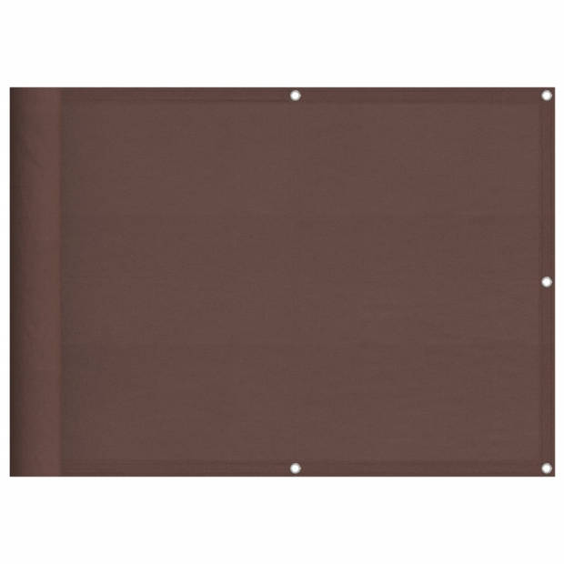 vidaXL Balkonscherm 75x700 cm 100% oxford polyester bruin