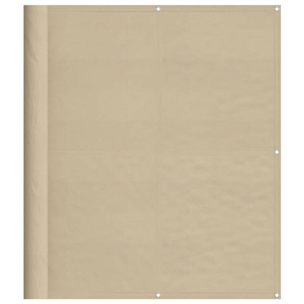 vidaXL Balkonscherm 120x1000 cm 100% oxford polyester beige