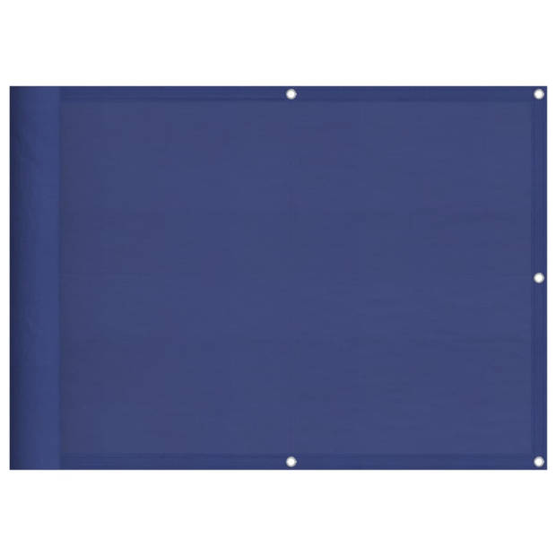 vidaXL Balkonscherm 75x1000 cm 100% oxford polyester blauw