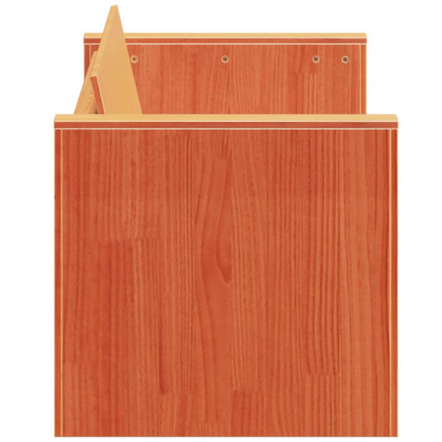 vidaXL Tuinbank 3-zits 189x60x62 cm massief grenenhout wasbruin