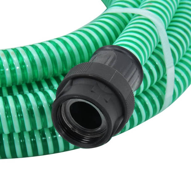 vidaXL Zuigslang met PVC koppelingen 1,1'' 7 m PVC groen