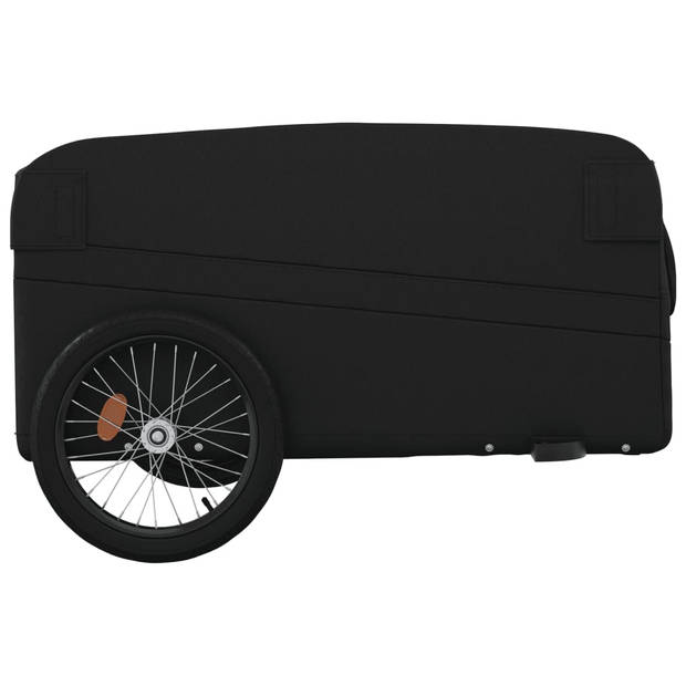 vidaXL Fietstrailer 45 kg ijzer zwart