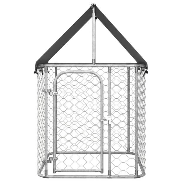 vidaXL Hondenkennel voor buiten met dak 100x100x150 cm