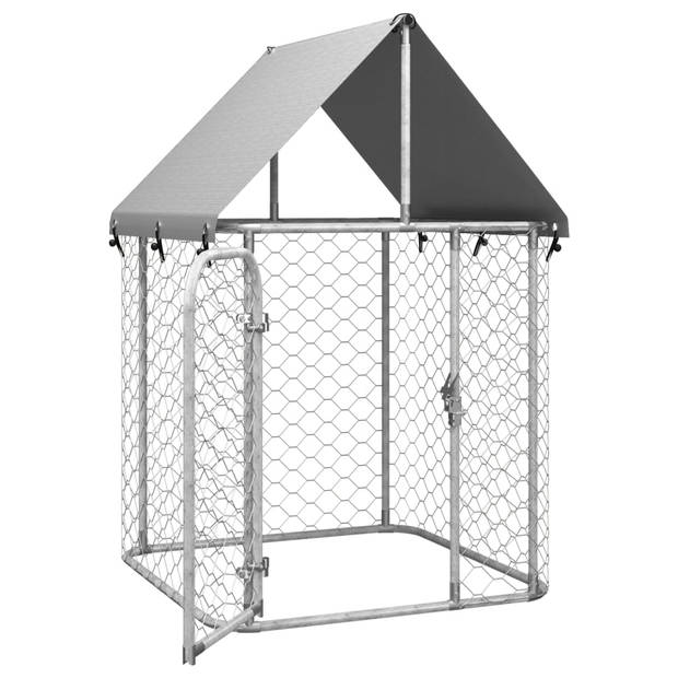 vidaXL Hondenkennel voor buiten met dak 100x100x150 cm