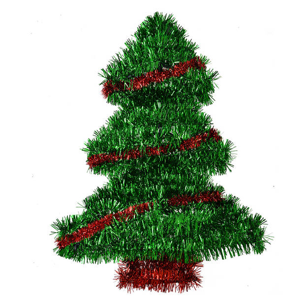 Clayre & Eef Wanddecoratie Kerstboom 34 cm Groen Kunststof Groen