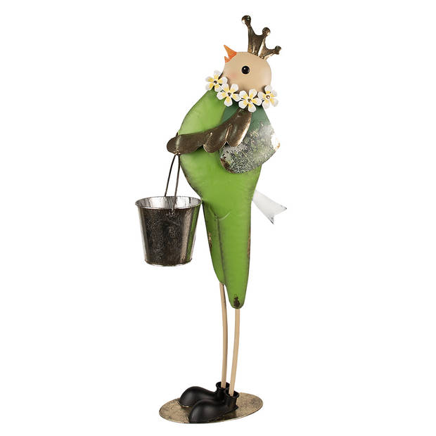 Clayre & Eef Decoratie Beeld Vogel 83 cm Groen IJzer Groen