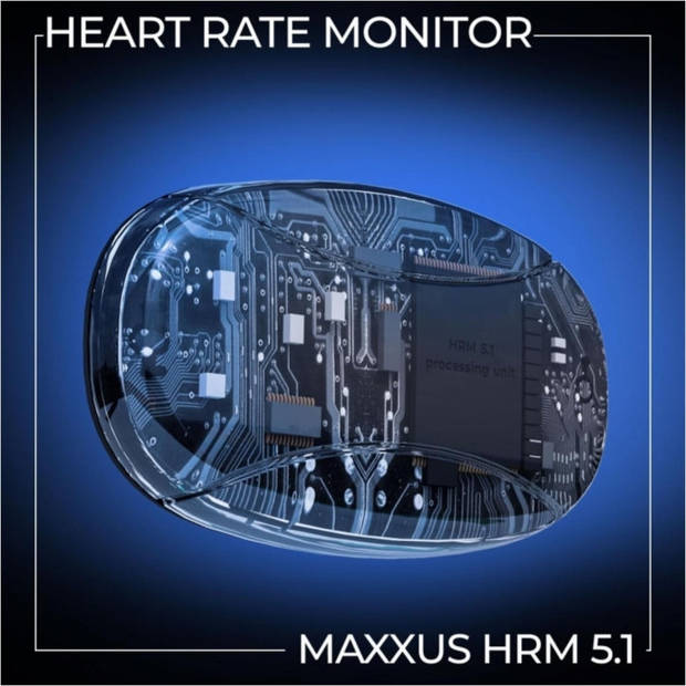 MAXXUS Hartslagmeter HRM 5.1 - Borstband - Cardio - Fitness - 5,3 kHz - Bluetooth 5.0
